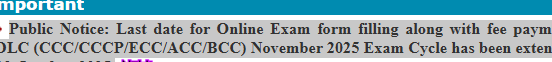 ccc exam form last date 2025